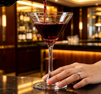 Verre à martini classique en cristal, verre à cocktail rétro pour bar, coupe à champagne papillon, coupe tour pour boissons et jus