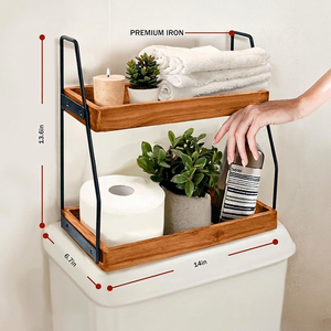 Estantes Flotantes <span class=keywords><strong>de</strong></span> Madera y Metal Personalizados, Estantes <span class=keywords><strong>de</strong></span> Almacenamiento <span class=keywords><strong>de</strong></span> Productos <span class=keywords><strong>para</strong></span> el Cabello <span class=keywords><strong>de</strong></span> <span class=keywords><strong>Bambú</strong></span>, Organizador <span class=keywords><strong>para</strong></span> <span class=keywords><strong>Baño</strong></span>, Cocina y Dormitorio - Product Image 3