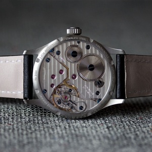 <span class=keywords><strong>Reloj</strong></span> con correa de cuero genuino para hombre, accesorio masculino de lujo con movimiento mecánico de gaviota, 2022 - Product Image 4