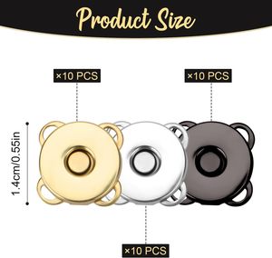 Boutons à pression magnétiques en alliage de zinc en forme de cœur et d'étoile, taille personnalisée, pour sacs, vêtements, accessoires de couture DIY - Product Image 2