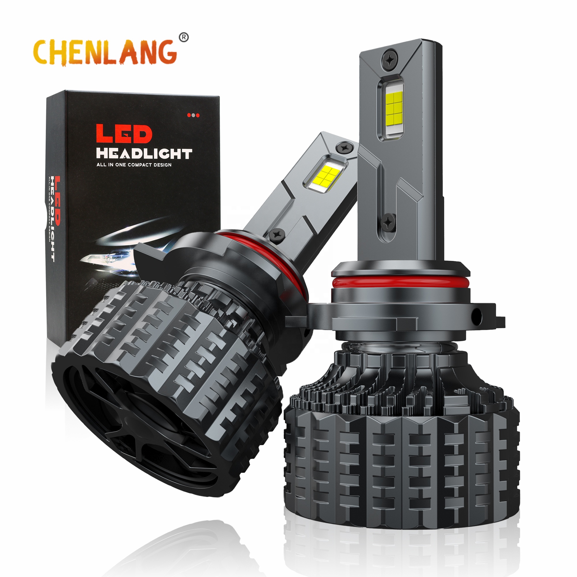 Chenlang 120W LED Headlight Bulbs H11, 9005, 9006 &amp; 9012, 12V Auto Lighting System, 3000K/4300K/6000K High-Power Car Headlight Conversion Kit