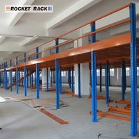 Sistema de Estanterías para Entrepiso ROCKET RACK de Alta Resistencia, Capacidad de Carga de 500 kg/m², Acero Multicapa con Recubrimiento Electrostático Antioxidante