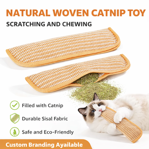 Giocattoli per Gatti con Erba <span class=keywords><strong>Gatta</strong></span> Biologica, Materiale Morbido in Sisal, Giochi Interattivi per Gattini, Divertenti e Stimolanti per Gatti Noi - Product Image 1