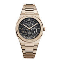 Montre squelette automatique multifonctionnelle en acier inoxydable pour hommes, conception OEM ODM avec votre logo privé