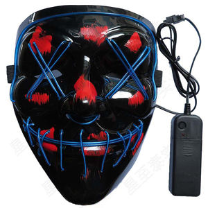 Venta caliente EL Wire Costume Mask Horror Party Led Glow El Masks Decoraciones <span class=keywords><strong>de</strong></span> Halloween Máscaras <span class=keywords><strong>de</strong></span> fiesta - Product Image 4