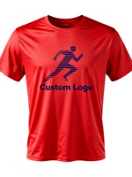 T-shirt de marathon personnalisé en polyester par sublimation, haute respirabilité, évacuation de la transpiration, t-shirt de course sportive pour équipe personnalisée