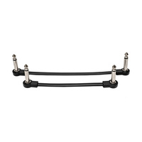 Kabel Gitar Elektrik Pendek 6.35mm untuk Pedal Efek, Konektor Mono Dual-Bend, Logam Cetak Injeksi, Cocok untuk Bass, Dijual Langsung dari Pabrik