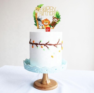 Decoración <span class=keywords><strong>de</strong></span> acrílico con letras <span class=keywords><strong>de</strong></span> mono y dibujos animados para pastel, decoración <span class=keywords><strong>de</strong></span> postre, Fiesta en la jungla, animales, Decoración <span class=keywords><strong>de</strong></span> Pastel <span class=keywords><strong>de</strong></span> feliz cumpleaños para niños - Product Image 3