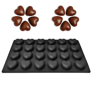 40x60CM Grand moule de cuisson en forme de coeur Moule à gâteau mousse en silicone de qualité alimentaire à 24 cavités pour chocolat et bonbon - Product Image 1