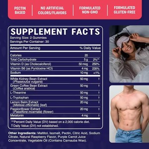 Aeglewell OEM Gummies Brûle-Graisse Ventre Plat pour Femmes Thermogéniques Détox Nuit Vegan - Product Image 6