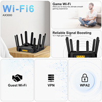 Routeur WiFi Haute Vitesse 1WAN+3LAN USB3.0 AX3000 Routeur Mesh Domestique WiFi6 Double Bande 2.4G 5.8G MT7981 OpenWrt Routeur Sans Fil Gigabit