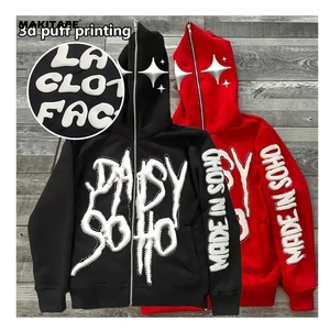 Sudadera con Capucha HG2002 Personalizada de Fábrica, Estilo Y2K, con Pedrería Bordada en 3D, de Alta Calidad, para Hombre - Product Image 1