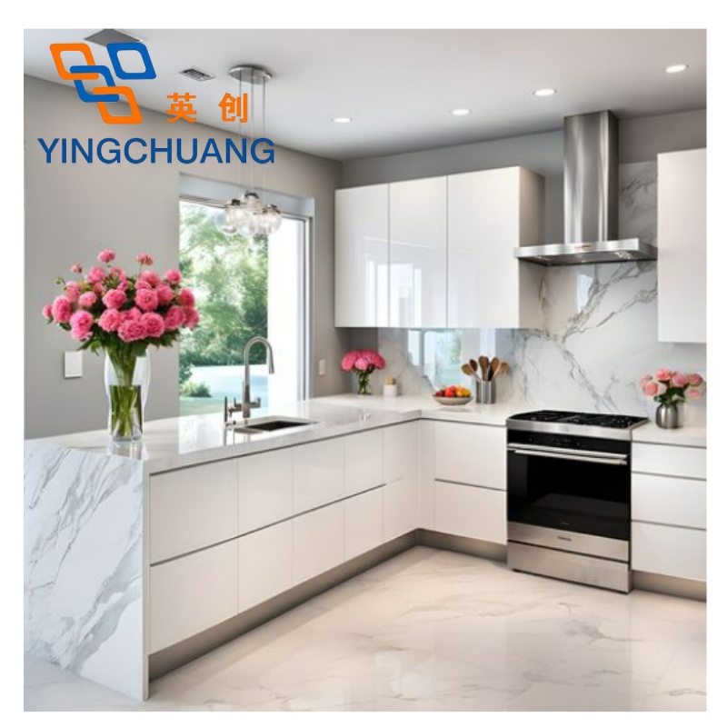 Yingchuang Modern Design UV Coated PVC Wall Sheet Waterproof Marble Panels for Decoration Walls