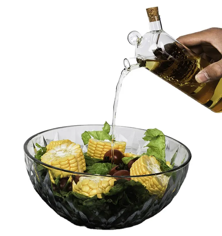 Yeni tasarım mutfak benzersiz ürünler yüksek borosilikat ev mühürlü sos sirke mutfak yağlayıcı cam çeşni şişesi