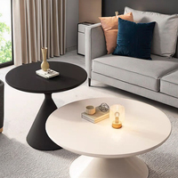 Table basse en bois massif style crème, luxe léger Wabi-Sabi, pour petit appartement, salon, design moderne et épuré, tendance internet