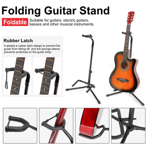 J-31B Fabrik-OEM Tragbarer Vertikaler Gitarrenständer, Ausgestattet mit Einer Klappbaren Halsklemme für Zubehör von Saiteninstrumenten - Product Image 2