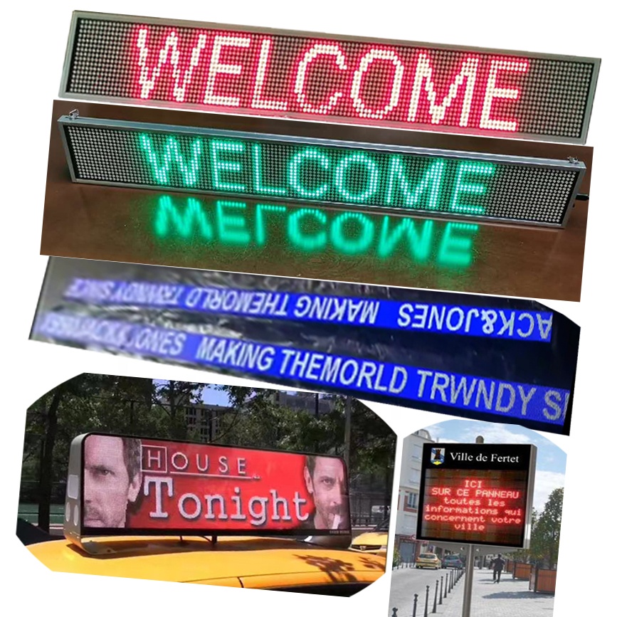 Wireless Wifi ledスクロールメッセージボードOutdoor Advertising Digital Led Display Screens Information Character Display Sign