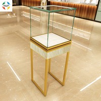Vitrine de présentation de bijoux de luxe haut de gamme en verre trempé écologique pour les bijouteries et les magasins de détail