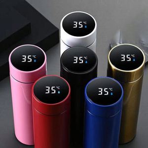 Customized 500ml Stainless Steel Smart Water Bottle LED Temperature Display <b>Thermo</b> Reminder 6-12 Hours Thermal Insulation <b>Tea</b> - Product Image 1