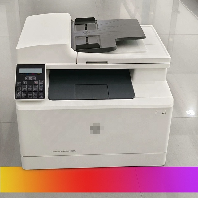 H-P 181FW A4 Color Laser Multifunctional All-in-one Home Laser USB Interface Wired Wireless Printer Stocked Used Second Hand