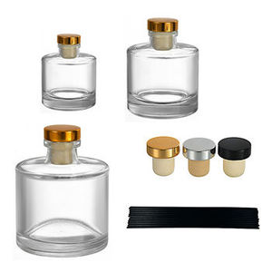 空の詰め替え可能な透明ガラスディフューザーボトル80ml100ml120ml 150ml200mlアロマセラピー収納容器フレグランスアクセサリー - Product Image 3