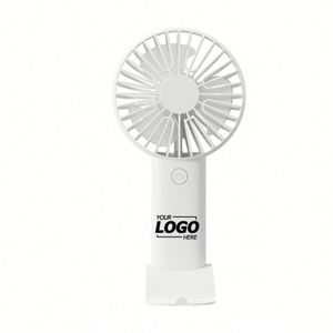 Mini Ventilador de Mano Portátil con Soporte para Teléfono - Ventilador de Bolsillo Recargable USB con Logotipo Personalizado para Regalos y Promociones - Product Image 1