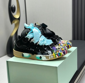 รองเท้าผ้าใบแฟชั่นสุดหรูระดับไฮเอนด์ปี 2026 แบรนด์ดีไซเนอร์ Lanvine ของแท้ ผู้ชาย ระบายอากาศได้ดี ผลิตจากผ้าฝ้าย เพิ่มความสูง - Product Image 1