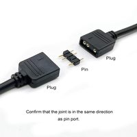2 Buah Kabel Pemisah ARGB, 1-ke-4 Female ke Female 5V 3 Pin Kabel Ekstensi Pemisah RGB yang Dapat Diatur, Kabel Sinkronisasi LED ARGB-AB01