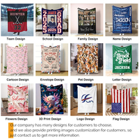 Vente en gros de couvertures polaires imprimées avec photo personnalisées de 60x50 pouces tricotées par sublimation avec logo