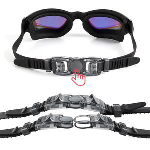 Tùy Chỉnh Người Đàn Ông Của Cuộc Thi Thể Thao Bơi Kính Thời Trang Chống Sương Mù UV Bảo Vệ Silicone Bơi Bánh Với Không Có Ống Kính Rò Rỉ - Product Image 4