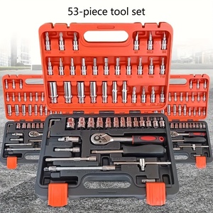 53Pcs Đa-Chức Năng Dụng Cụ Tay Sửa Chữa Thiết Lập Tùy Chỉnh OEM Xe Hộp Công Cụ Ổ Cắm Cờ Lê Với Trường Hợp Khó Cứng Cho Nhà Chuyên Nghiệp Sử Dụng - Product Image 2