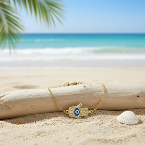 Fine Charm Evil Eye <b>String</b> <b>Bracelet</b> - Product Image 3