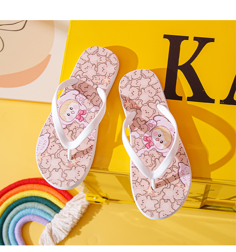 Young Female Summer Outdoor Beach Slipper Soft Girls Flip Flops Comfortable Slippers