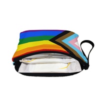 Dompet Koin Lipat Kustom Pola Pelangi Gay untuk Bertema Progress-Pride, Dompet Mini untuk Dibawa di Saku, Dompet Mini untuk Belanja