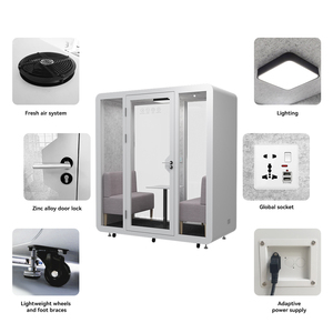 Movable Small Office Privacy <strong>Phone</strong> Pod Work <strong>Cubicle</strong> Pods Silent <strong>Booth</strong> for Home - Product Image 4
