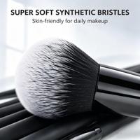Ensemble de pinceaux de maquillage de haute qualité, 15 pièces, avec manche en bois, pour le visage, les yeux, le fond de teint, le blush