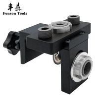 Gabarit de perçage 3 en 1 réglable pour assemblages de menuiserie, avec mèche de 8/15mm, Guide de perçage