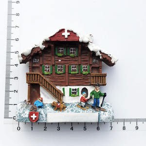 Horloge <span class=keywords><strong>coucou</strong></span> souvenir en résine avec logo personnalisé Autriche Suisse Allemagne Aimant de réfrigérateur - Product Image 1