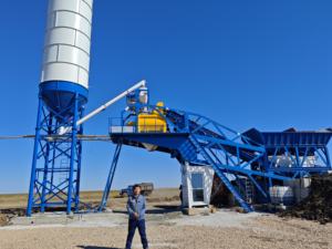 SDDOM YHZS 50 60 75 90 <span class=keywords><strong>120</strong></span> <span class=keywords><strong>M3</strong></span>/<span class=keywords><strong>h</strong></span> Tragbare Betonmischanlage Halbmobile Betonmischanlage - Product Image 5