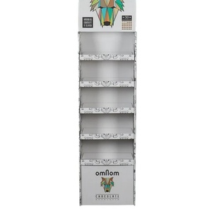 High Quality PP Material Freestanding Floor <b>Display</b> <b>Racks</b> Assembled Cardboard Counter Stand for Retail Cutting Included - Product Image 6