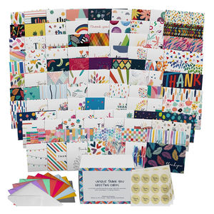 Fabricant OEM, cartes <span class=keywords><strong>de</strong></span> vœux personnalisées en vrac, variété assortie, joyeux anniversaire, Noël, festival, merci, avec enveloppes et boîte - Product Image 4
