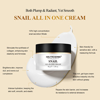 Neutriherbs Anti-Rides Lifting Renforcement Éclaircissant Adoucissant Escargot Tout en Un Crème pour le Visage