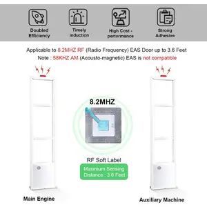 Alarm Beveiliging Supermarkt Anti-Diefstal Antenne Sencer Anti Diefstal Eas Am Systeem Securied Soft Tag Rfid Label Voor Winkel