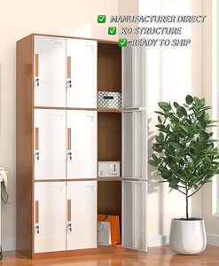 Casillero Metálico <span class=keywords><strong>de</strong></span> 9 Puertas CYD con Cerradura <span class=keywords><strong>de</strong></span> Llave, Montaje en Suelo, Resistente a la Oxidación, Almacenamiento Metálico Duradero <span class=keywords><strong>para</strong></span> Personal, Empleados, Oficina, Gimnasio, Escuela - Product Image 1