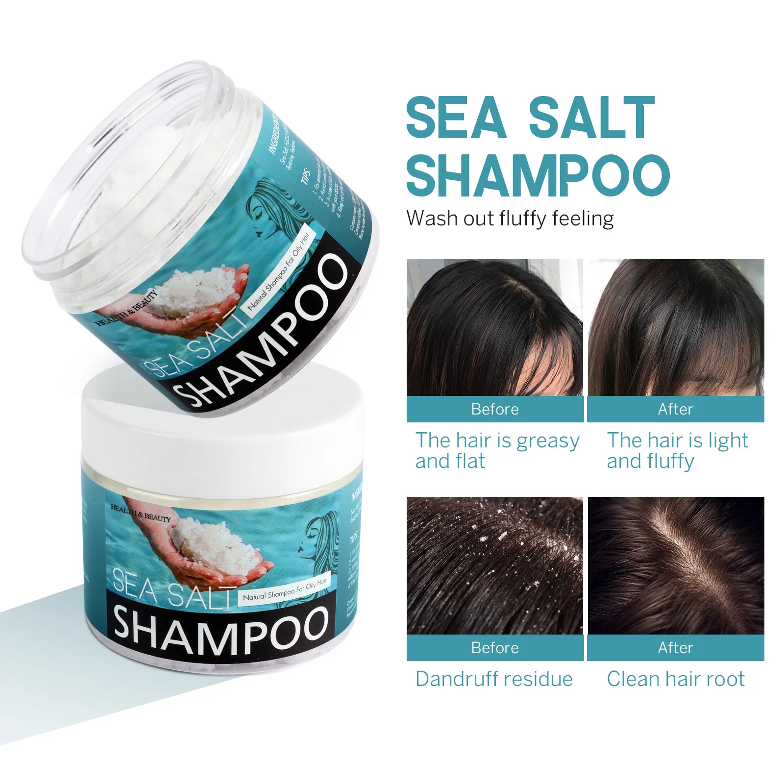 Effectively Anti-dandruff Refreshing Oil Control To Remove Dandruff Soothing Clean Hair Follicle Sea Salt Shampoo