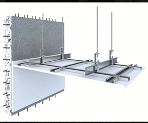 Supports de suspension pour <span class=keywords><strong>plafond</strong></span> <span class=keywords><strong>acoustique</strong></span> en acier galvanisé, système d'installation de panneaux acoustiques en fibre de verre - Product Image 4