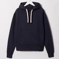 Sweat-shirt à capuche pour homme en tissu éponge de coton biologique, manches longues, coupe classique, avec poches, effet délavé personnalisé, collection printemps