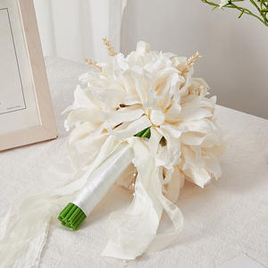 <span class=keywords><strong>Bouquet</strong></span> de mariée style bohème, dahlias élégants, accessoires photo, décorations de fête prénuptiale style campagnard américain - Product Image 3