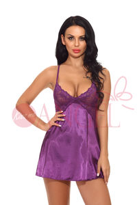 Lingerie Sexy Babydoll in Pizzo Trasparente Rosa con Bretelle Incrociate sulla Schiena - Product Image 2