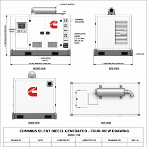 Générateur diesel compact de 10 kW à 100 kW, générateur diesel efficace, anti-corrosion, utilisation en extérieur, solution d'alimentation - Product Image 2